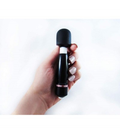 Vibrators Hello Bling Bling! 10x Mini Wand Massager- Black - Black - CE1854QQNHQ $13.60