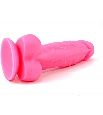 Dildos DG.2 Pink - 6 INCH Realistic Suction Cup Dildo - 100% Silicone - Compatible with All Universal Strap-ON Harnesses - St...