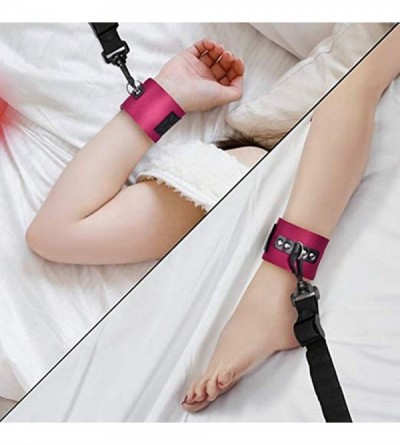 Restraints Bed štrápš Set Adullt Toys with Wrist and Ankle Handcuffs- Premium Nylon Bedroom Adjustable Cuffs for Adult Couple...