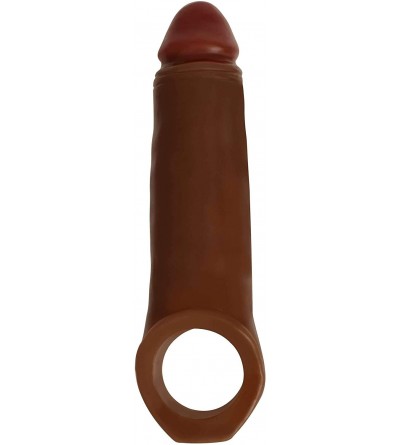 Pumps & Enlargers 2 Inch Penis Enhancer with Ball Strap- Brown - Chocolate - C718LZZE5SR $12.68