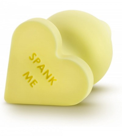 Anal Sex Toys Naughty Candy Heart - Smooth Satin Silicone Heart Shaped Bottom Anal Butt Plug Sex Toy for Men and Women - Yell...