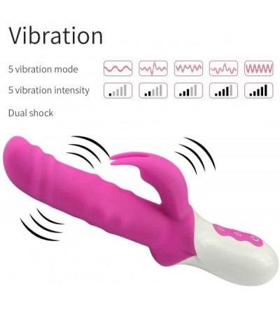 Vibrators Rabbit Vibrator Sex Toy for Vagina and Clitoris Stimulator- Strong 3 in 1 Waterproof Rotating Beaded G-Spot Adult M...