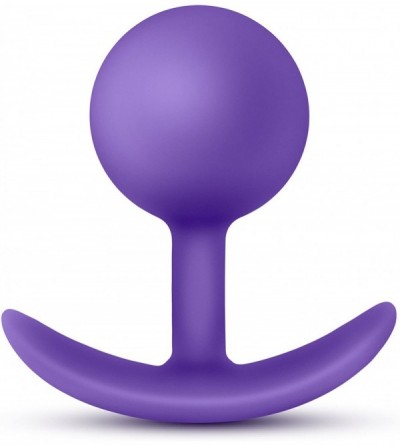 Dildos Luxe - Satin Smooth Silicone Wearable Anal Hollow with Jiggle Ball Vibra Plug Sex Toy - Purple - Purple - CL17YH88KG5 ...