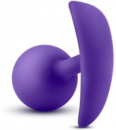 Dildos Luxe - Satin Smooth Silicone Wearable Anal Hollow with Jiggle Ball Vibra Plug Sex Toy - Purple - Purple - CL17YH88KG5 ...