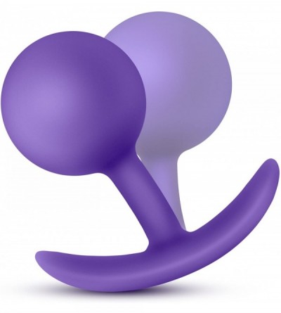 Dildos Luxe - Satin Smooth Silicone Wearable Anal Hollow with Jiggle Ball Vibra Plug Sex Toy - Purple - Purple - CL17YH88KG5 ...