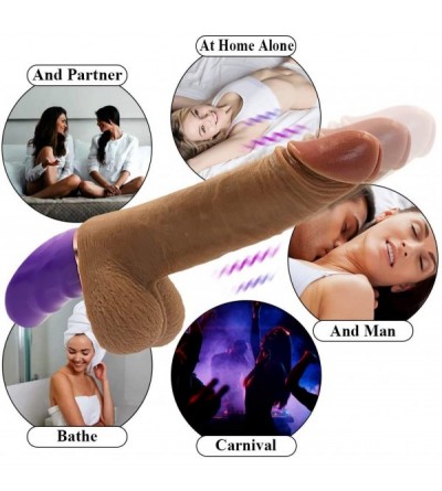 Vibrators Realistic Dildo Vibrator for Women- Vibrating Thrusting Dildos G spot Vibrators Telescopic 6.6inch Penis Cock USB R...