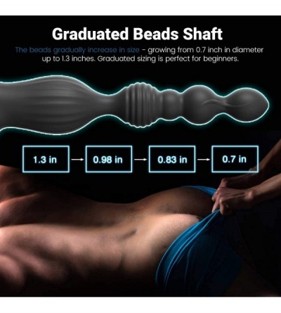 Anal Sex Toys Vibrating Anal Beads Butt Plug with Perineum Stimulation-Graduated Design Anal Vibrator Stimulator Prostate Mas...