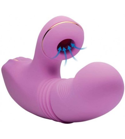 Vibrators Thrusting Suction Rabbit Vibe- Pink - CN199GE7SNL $39.84