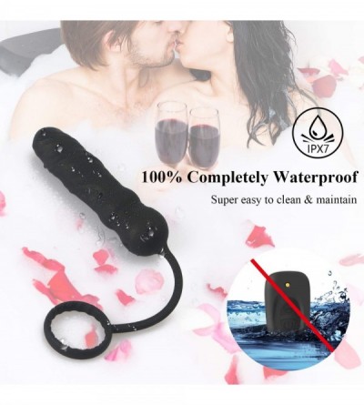 Vibrators Vibrating Anal Vibrator with Penis Ring 16 Powerful Vibration Modes Prostate Massager Sex Toy Waterproof Silicone A...