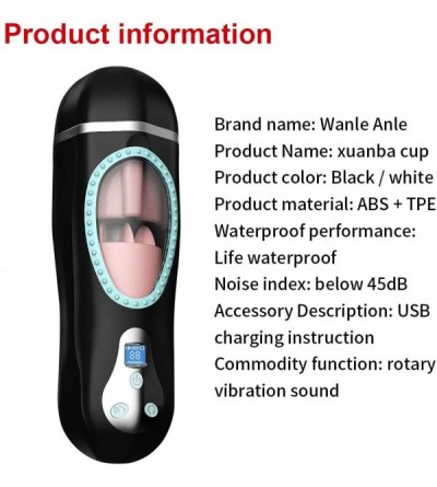 Male Masturbators Man Cup Smart Heating Electric Blow-Job Deep Throat Sucking Oral Cup Vibrating Masturbator Cup Male Masturb...