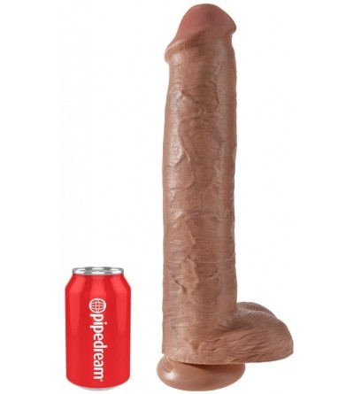 Dildos King Cock Life Like Cock with Balls and Suction Mount Base- Tan- 15 Inch - Tan - CZ18840N4E9 $44.68