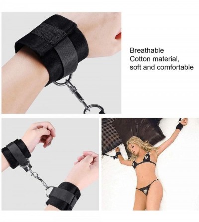 Sex Furniture (Ship from US) Adjustable Sex Strap-Adult Rêštráint Kit for Sê&x Play Soft Adjustable Cotton Cuffs Set-Couples ...