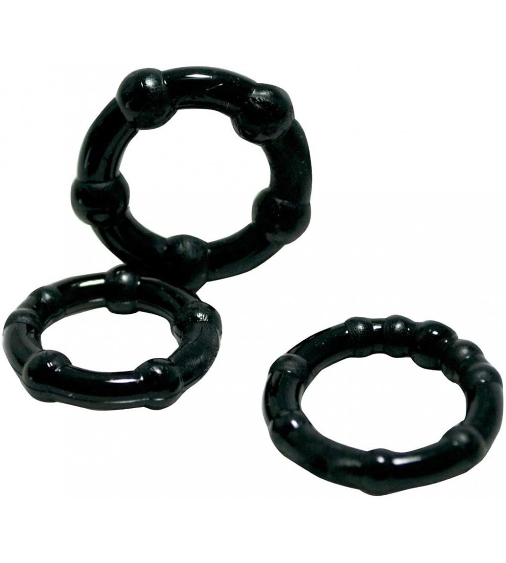 Penis Rings Triton Enhancement Pleasu-Rings Black with Knubbs - CY11UVEEOUT $9.94