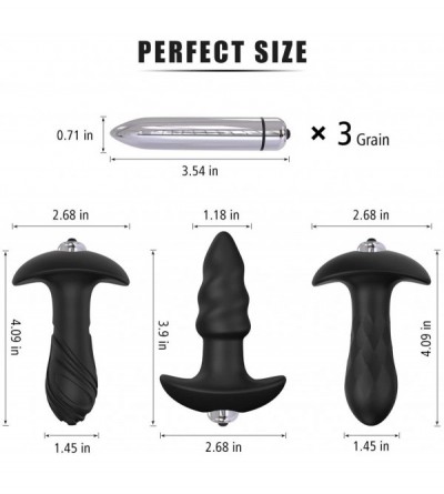 Anal Sex Toys Butt Plug - Vibrating Anal Trainning Sets Sex Toys Dildo Vibrator Pack of 3 Soft Silicone Medical Grade Anal Tr...