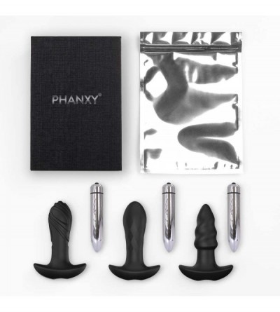 Anal Sex Toys Butt Plug - Vibrating Anal Trainning Sets Sex Toys Dildo Vibrator Pack of 3 Soft Silicone Medical Grade Anal Tr...