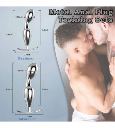 Anal Sex Toys Metal Anal Plugs- Luxury Jewelry Butt Plug Set Safety Training Kit Sex Toys for Unisex Masturbation - C71900IKL...