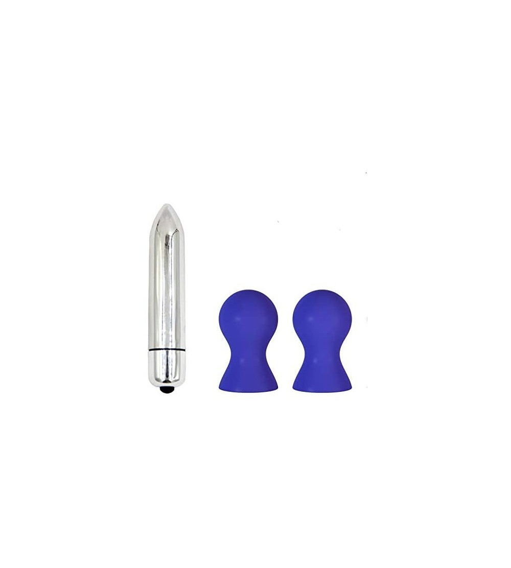 Nipple Toys Nipple Sucker Breat Bump 10 Speed Bulllet Vibrator (Blue) - Blue - CX1948EKMOS $9.61