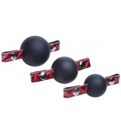 Gags & Muzzles Crimson Tied Triad Interchangeable Silicone Ball Gag - C7126KC61EH $12.84