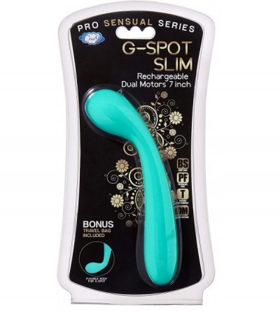 Vibrators G-Spot Slim 7 Inch Flexible Body Vibrator (Teal) - Teal - CB18QU0A023 $31.42