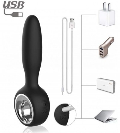 Anal Sex Toys Vibrating Anal Plug- Silicone Prostate Massager with 12 Vibration Modes and Safety O-Ring- Remote Control Recha...