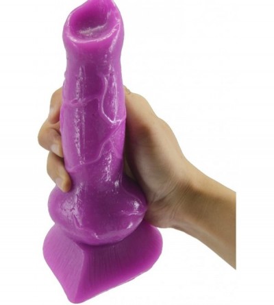 Dildos Animal Penis 7.3" Realistic Wolf Dildo Big Size Cock Anal Plugs Artificial Sex Toys(Purple) - Purple - C1185A8W8X2 $16.26