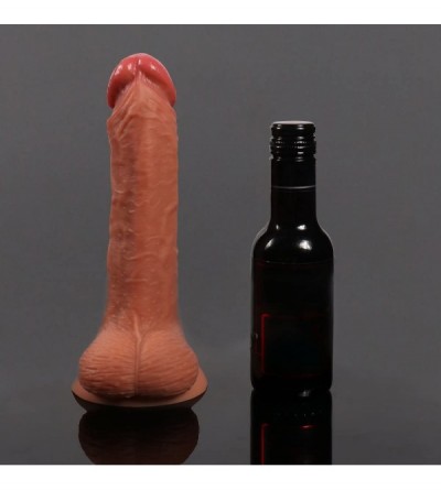 Dildos Double Layered Silicone Dildo- Hyper Realistic Premium Penis Sex Toy with Suction Cup- Insertable 7.48 inches/Width 1....