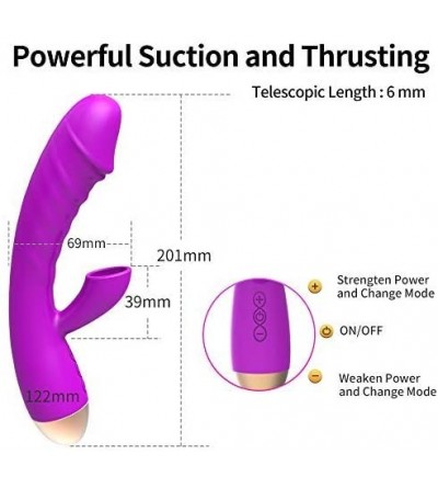 Vibrators Telescopic Rabbit Vibrator Vagina Stimulator Vibration Massager 7 Modes Skinfriendly Silicone Clitoris Sucking Mass...