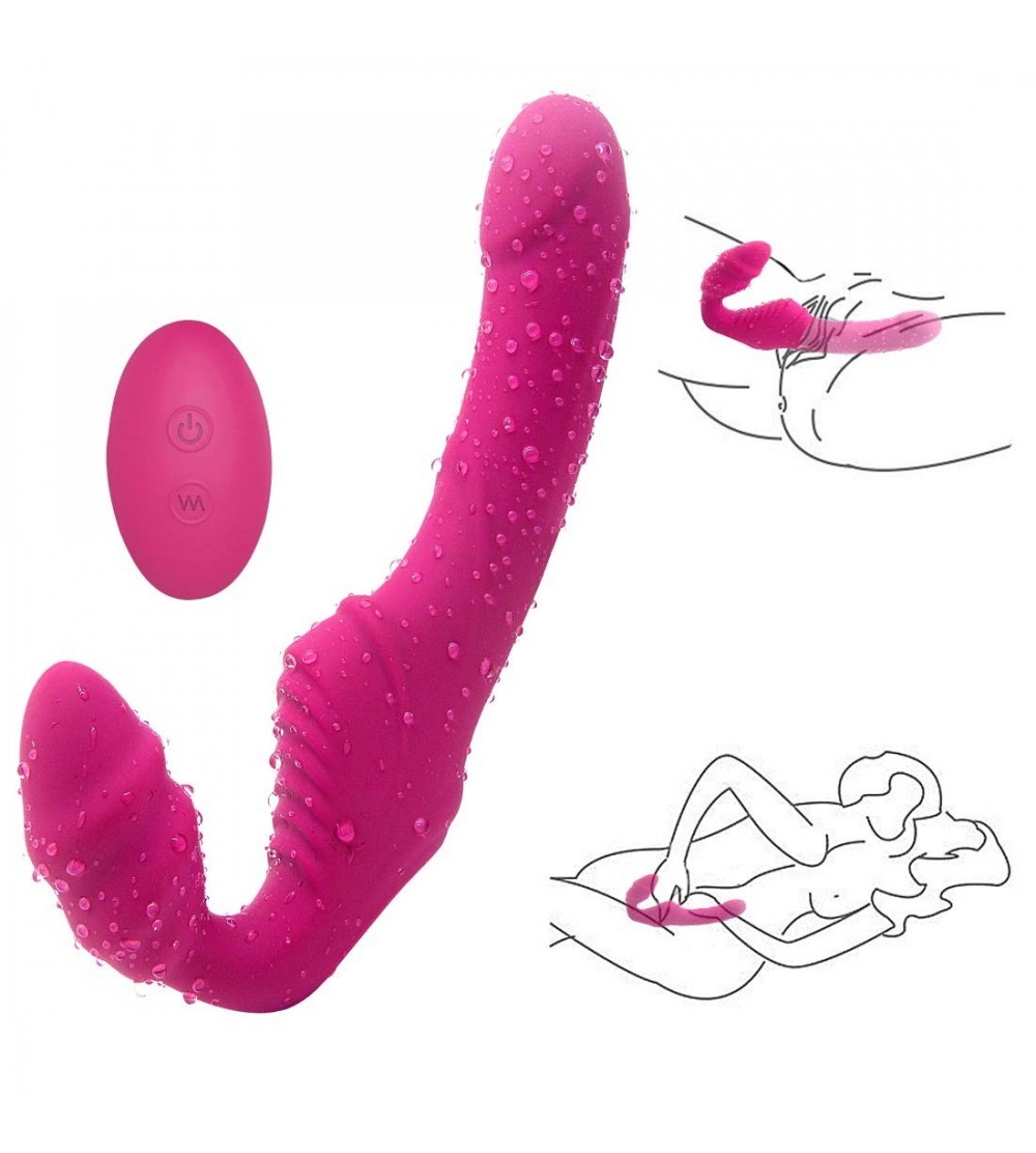 Vibrators A-dult Female Remote Control Vibrating Strapless Strap On Double Penetration for Game Toy Massager Best Festival Gi...