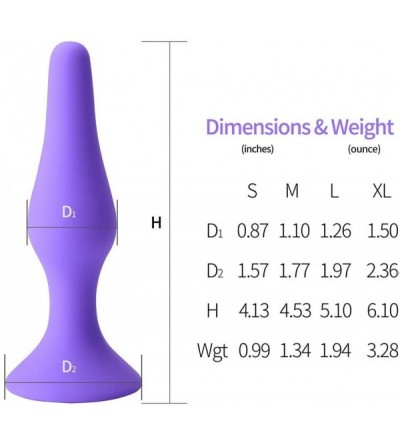 Anal Sex Toys Anal Plug Beginner Training Sets - Butt Plugs Starter Kit Anal Play Sex Toy for Men and Wome (4pcs- Purple) - 4...