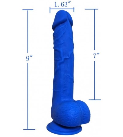 Dildos 9 Inch Realistic Silicone Dildo- Suction Cup Penis Sex Toys Flexible Hands-Free Play 2 Balls Plug for Women Masturbati...