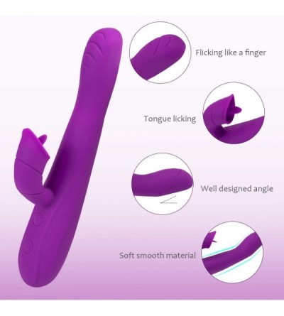 Vibrators G Spot Rabbit Vibrator Adult Sex Toys Bunny Tongue for Clitoris Stimulation-Rechargeable Waterproof Finger Vibrator...