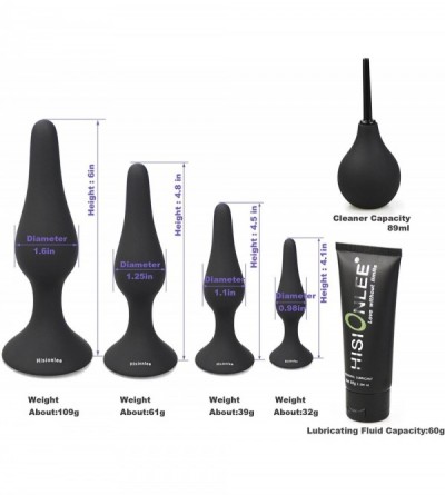 Anal Sex Toys Sexy Toys 4PCS Anal Plug Set Medical Silicone Sensuality Anal Toys(Black) - Black - CW18HLZGGNK $12.98