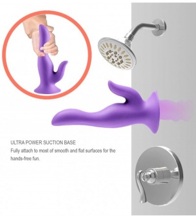 Dildos Dual Motors Stimulation Vibrator - Vagina- G Spot & Clit Vibrator - 10 Vibration - with Strong Suction Cup - Rechargea...