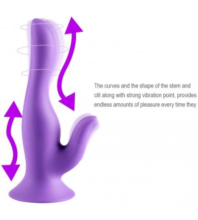 Dildos Dual Motors Stimulation Vibrator - Vagina- G Spot & Clit Vibrator - 10 Vibration - with Strong Suction Cup - Rechargea...