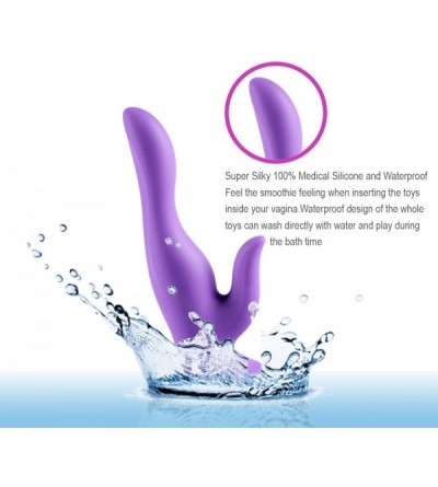 Dildos Dual Motors Stimulation Vibrator - Vagina- G Spot & Clit Vibrator - 10 Vibration - with Strong Suction Cup - Rechargea...