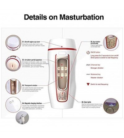 Male Masturbators Comfortble Spõt Male Mâšturbator Electric Pleasure Toy Man Toy Hands Free with USB Rechargable Realistic 3D...