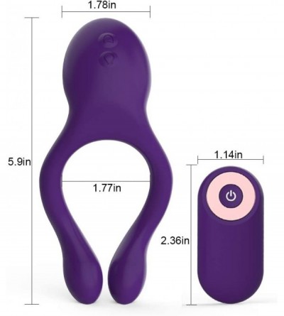 Penis Rings Vibrating Cock Ring Couples Vibrator with 10 Powerful Vibration Modes- Waterproof Multifunctional G Spot Vibe Nip...