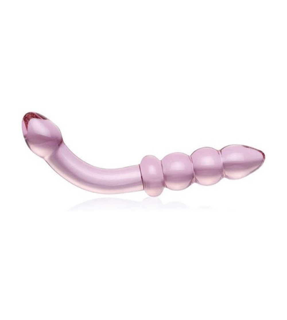 Anal Sex Toys Assorted Colors Bent Glass Pleasure Wand Plug Anal G-spot Toys - CC11P22OMG1 $10.44