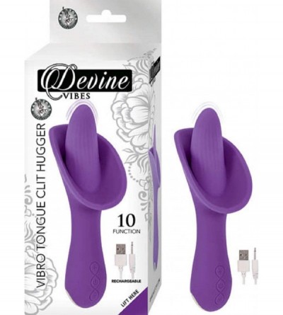 Vibrators Devine Vibes Vibro Tongue Clit Hugger Purple - CC195LUL28I $41.02