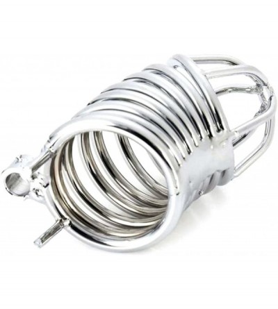 Chastity Devices Metal Penis Annulus Cage Padlock - Chrome Plated Stainless Steel Chastity Device Cock Cage for Men Fits Most...