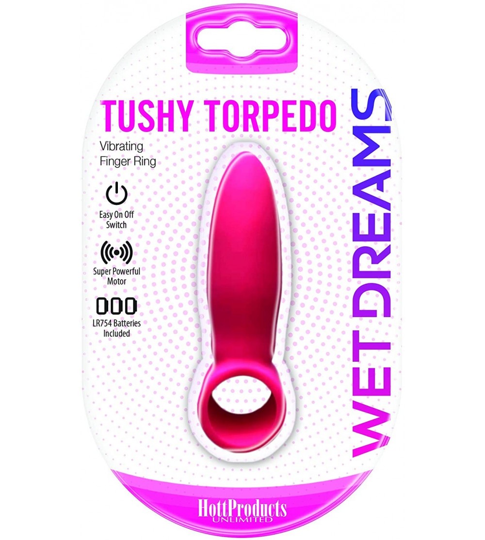 Vibrators Wet Dreams Tushy Torpedo Finger Ring with Turbo Motor - Pink - CZ18WG85RKL $8.24