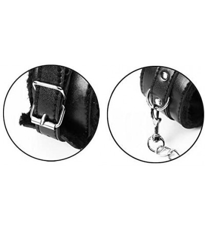 Restraints PU Leather Hand Cuffs with Chain - Fancy Dress- Couples Play - CX18EMAAC34 $6.96