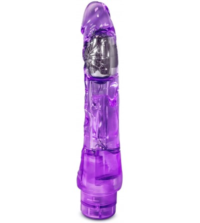 Novelties Mambo Vibe - 9" Long Soft Realistic Feel Vibrating Dildo Multi Speed Flexible Vibrator Waterproof Sex Toy - Purple ...