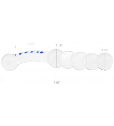 Dildos Glass G-spot Dildo- Crystal Anal Beads Pleasure Wand Butt Plug Vaginal Stimulator Personal Masturbation for Anal Play ...