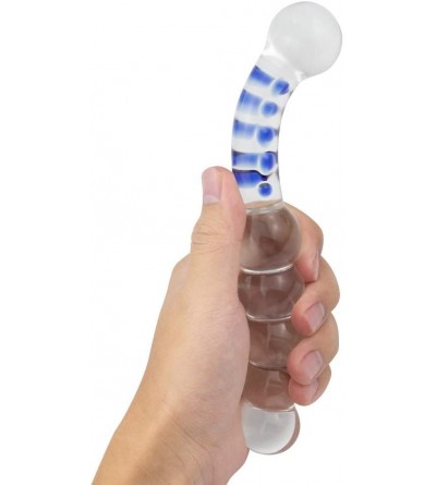 Dildos Glass G-spot Dildo- Crystal Anal Beads Pleasure Wand Butt Plug Vaginal Stimulator Personal Masturbation for Anal Play ...