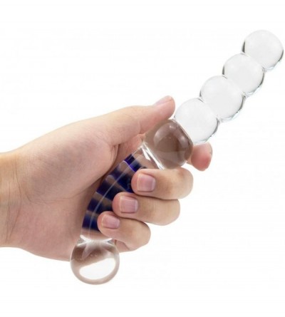 Dildos Glass G-spot Dildo- Crystal Anal Beads Pleasure Wand Butt Plug Vaginal Stimulator Personal Masturbation for Anal Play ...