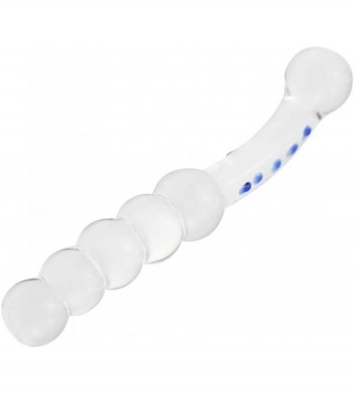 Dildos Glass G-spot Dildo- Crystal Anal Beads Pleasure Wand Butt Plug Vaginal Stimulator Personal Masturbation for Anal Play ...