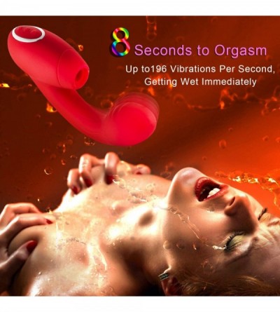 Vibrators G Spot Vibrator - LOVESOUL 2 in 1 Vibrating Sucking Dildo Clit Stimulator with 10 Mode Vibration & 6 Speed Suction ...