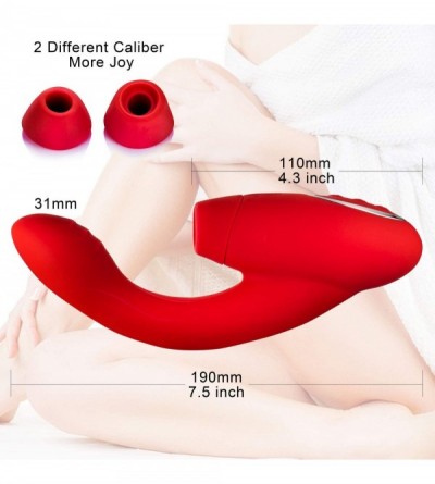 Vibrators G Spot Vibrator - LOVESOUL 2 in 1 Vibrating Sucking Dildo Clit Stimulator with 10 Mode Vibration & 6 Speed Suction ...