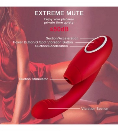 Vibrators G Spot Vibrator - LOVESOUL 2 in 1 Vibrating Sucking Dildo Clit Stimulator with 10 Mode Vibration & 6 Speed Suction ...